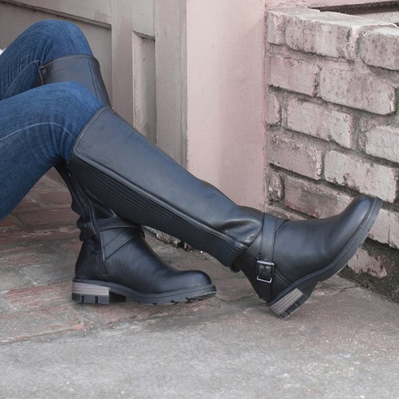 Corkys Shoes - Corkys Hayride Knee High Boots in Black